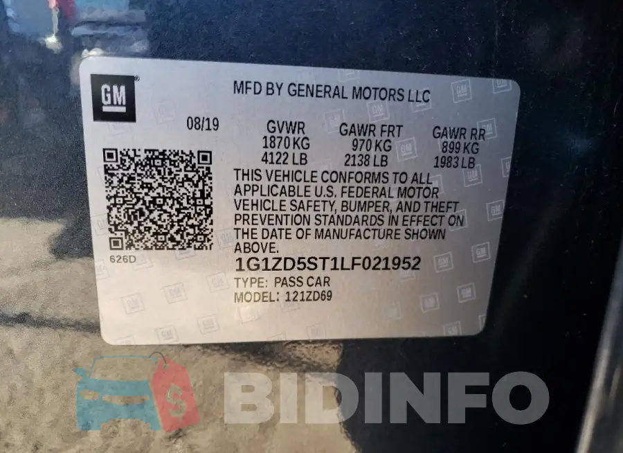 1G1ZD5ST1LF021952 Photo# 12