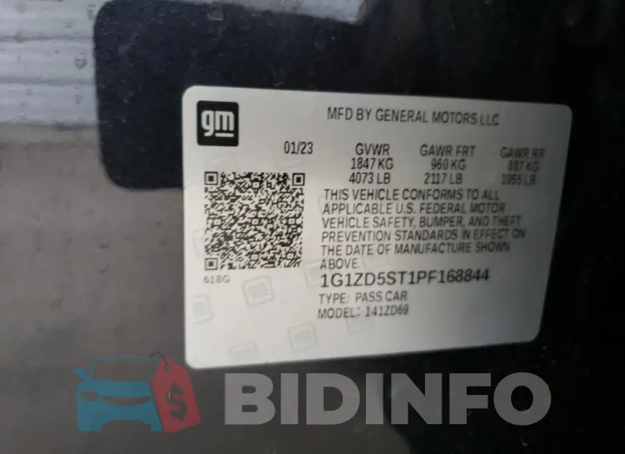 1G1ZD5ST1PF168844 Photo# 13