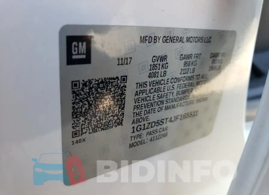 1G1ZD5ST4JF165511 Photo# 13