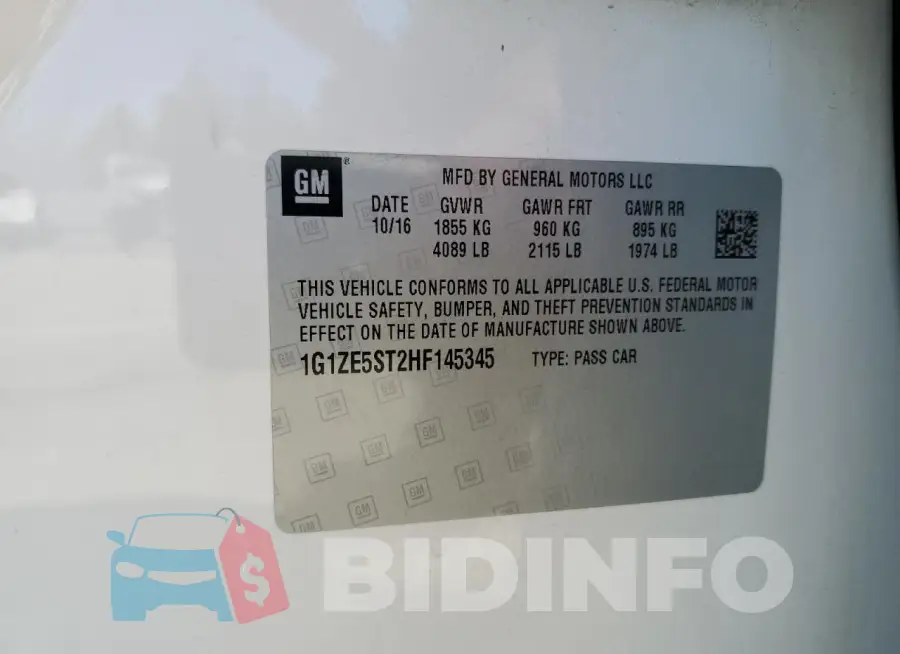 1G1ZE5ST2HF145345 Photo# 12