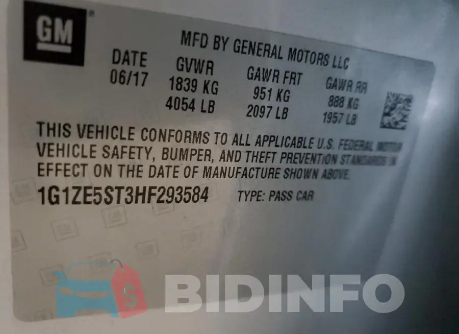 1G1ZE5ST3HF293584 Photo# 13