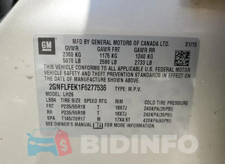 2GNFLFEK1F6277536 Photo# 13