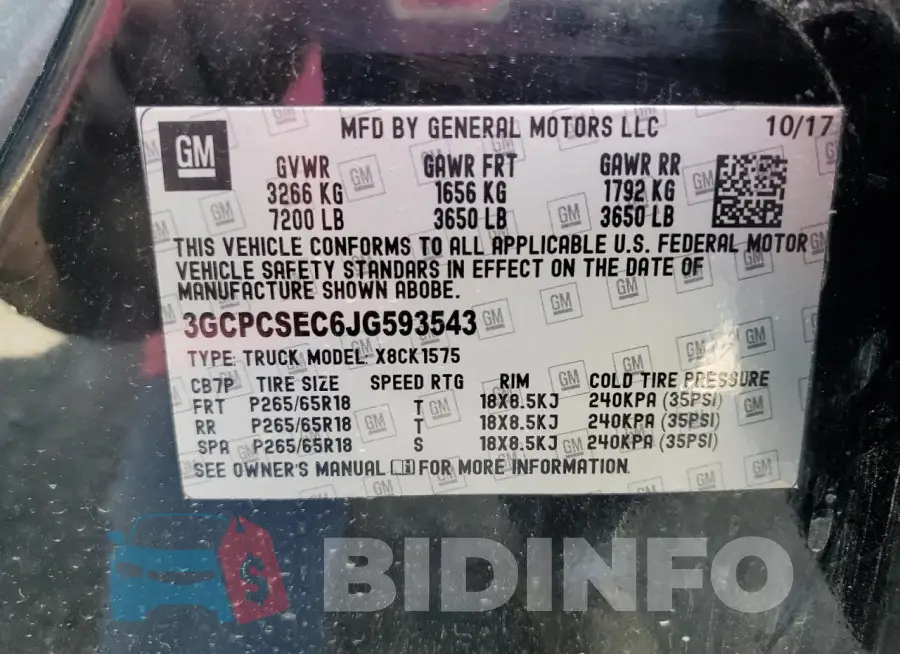 3GCPCSEC8JG307028 Photo# 12