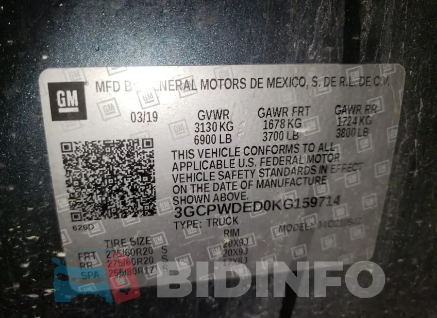 3GCPWDED0KG159714 Photo# 12