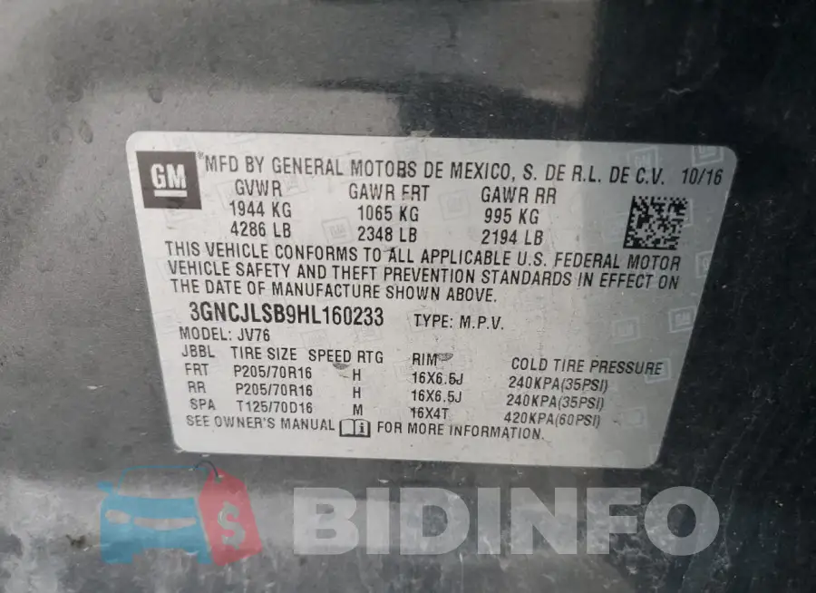 3GNCJLSB9HL160233 Photo# 12