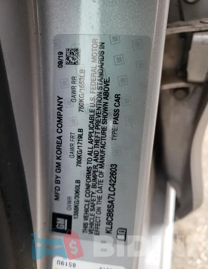 KL8CB6SA7LC422603 Photo# 13