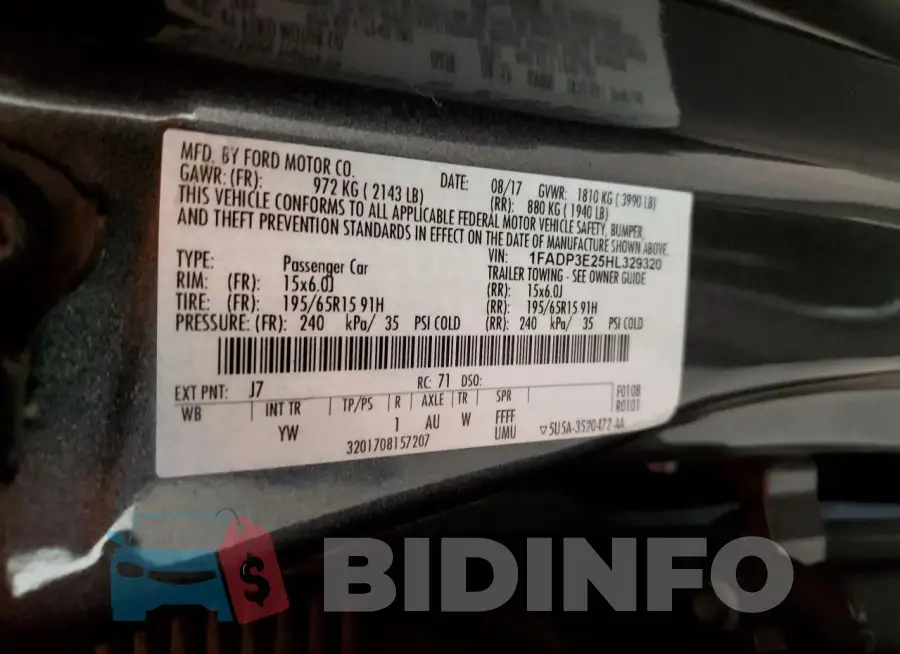 1FADP3E25HL329320 Photo# 13