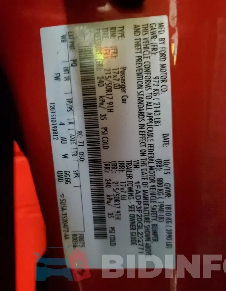 1FADP3F20GL222771 Photo# 12