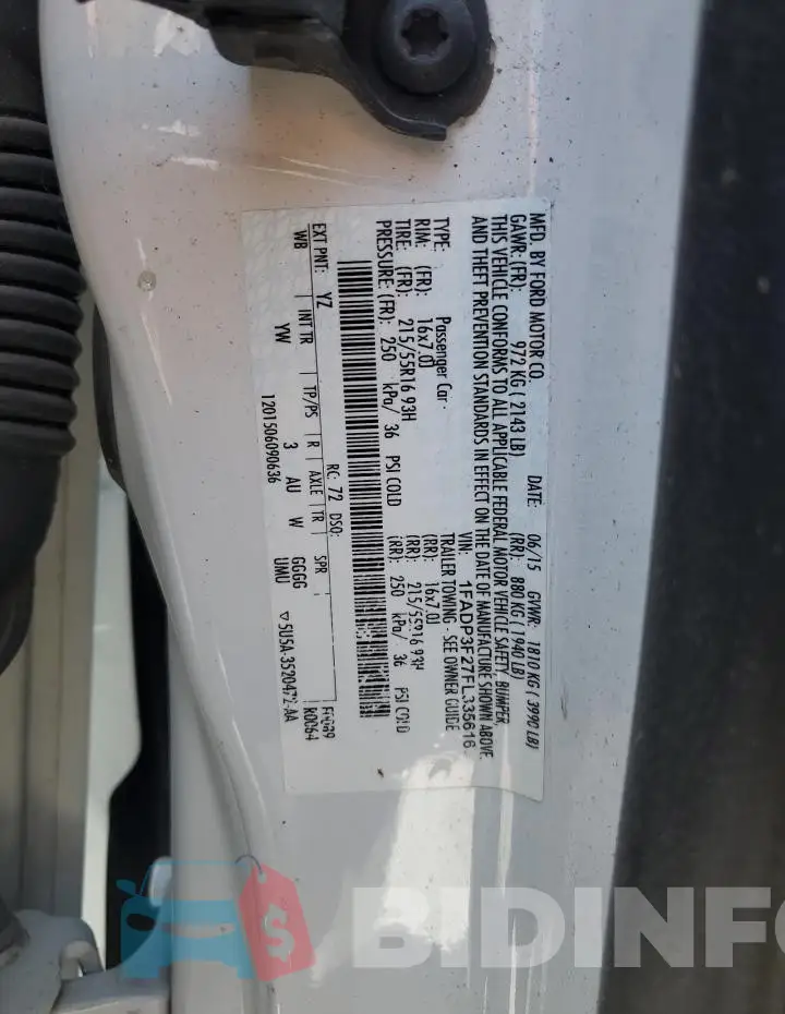1FADP3F27FL335616 Photo# 12