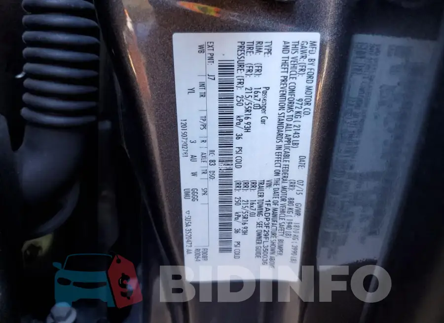 1FADP3F29FL350036 Photo# 12