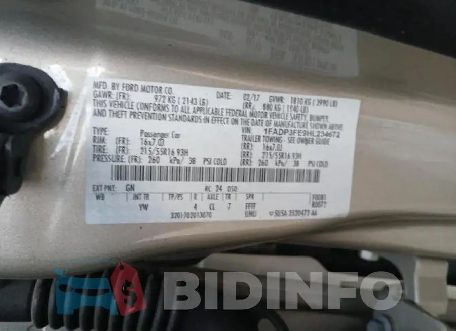 1FADP3FE9HL234672 Photo# 10