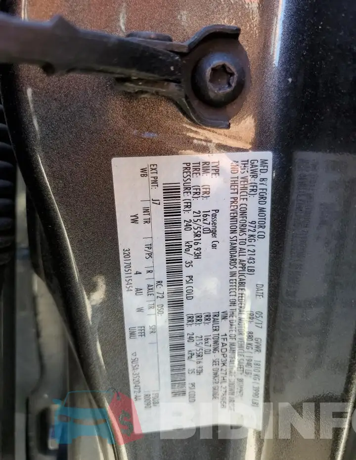 1FADP3K27HL278956 Photo# 12