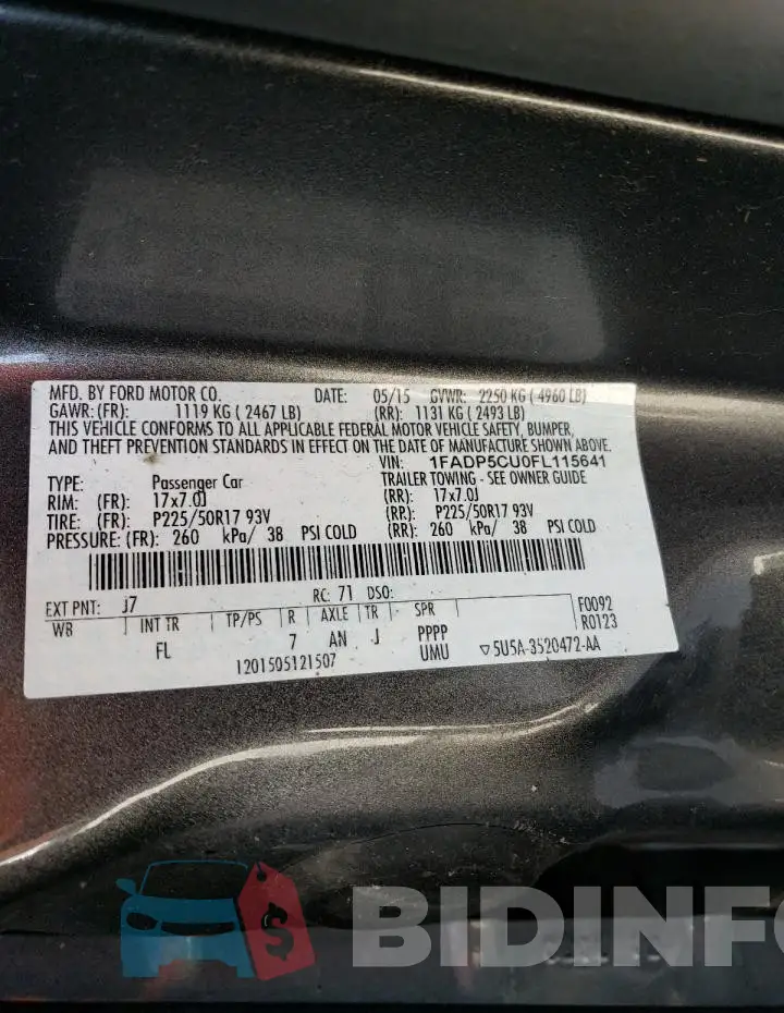 1FADP5CU0FL115641 Photo# 13