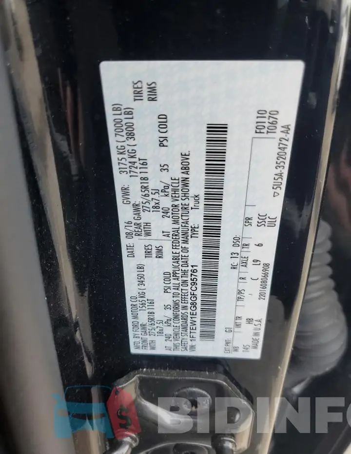 1FTEW1EG8GFC95761 Photo# 12