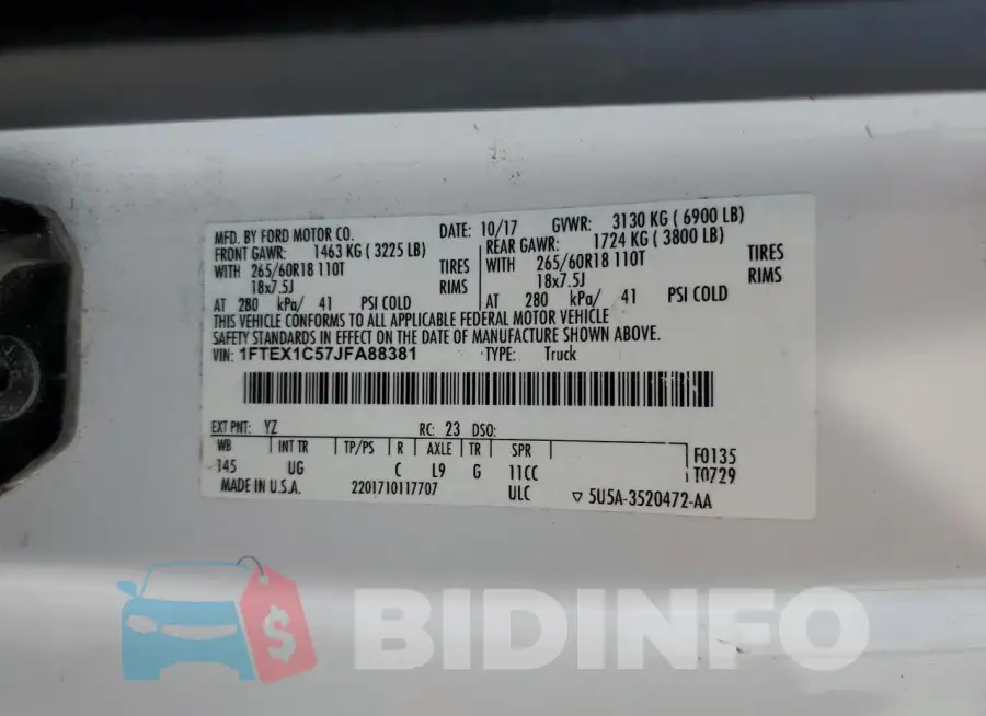 1FTEX1C57JFA88381 Photo# 12