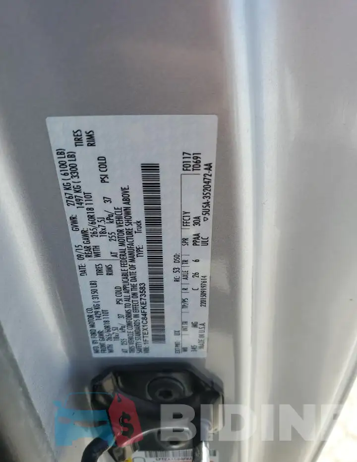 1FTEX1C84FKE73583 Photo# 12