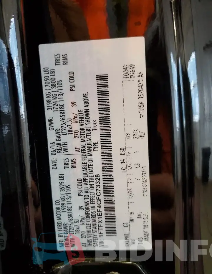 1FTFX1EF4GFC73328 Photo# 12