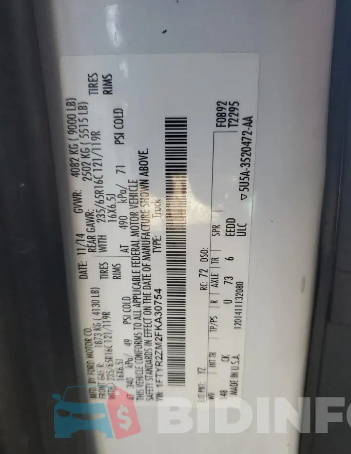 1FTYR2ZM2FKA30754 Photo# 12