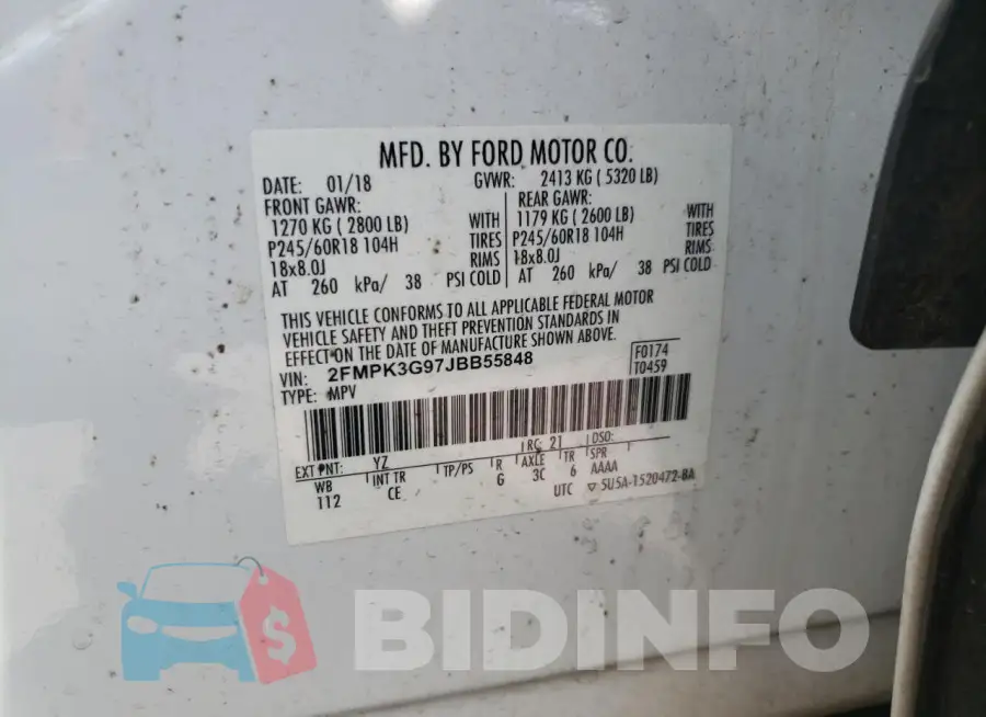 2FMPK3G97JBB55848 Photo# 12