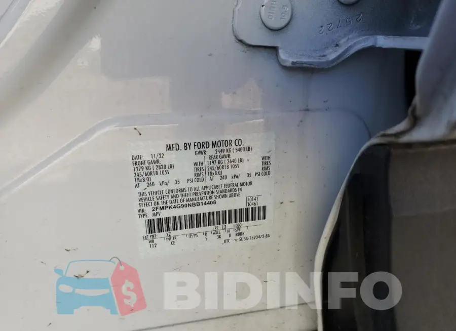2FMPK4G90NBB14408 Photo# 13