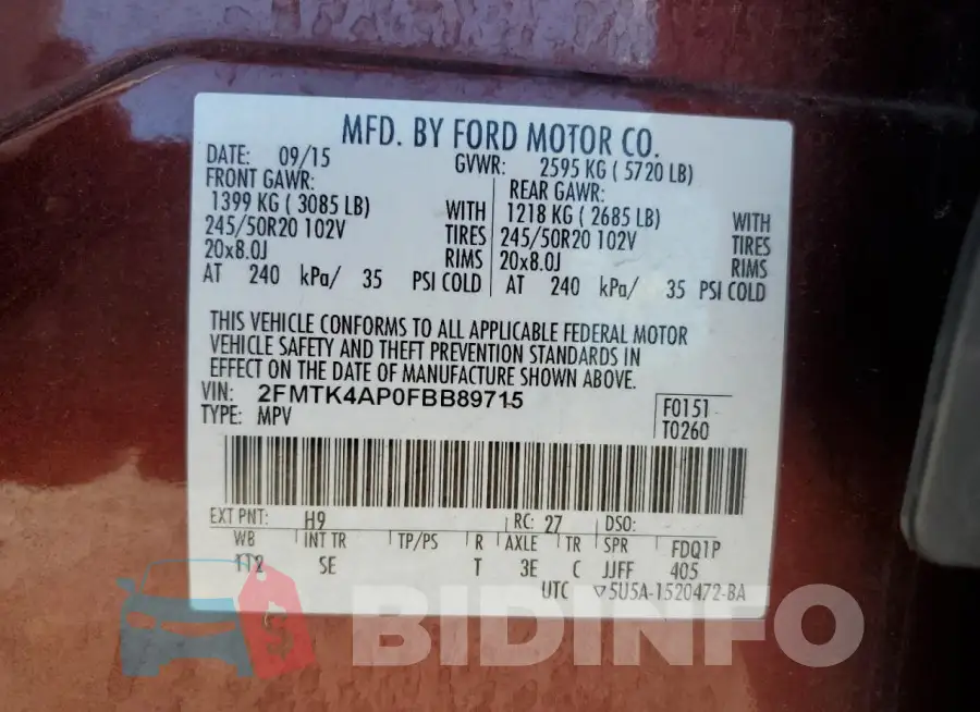 2FMTK4AP0FBB89715 Photo# 12