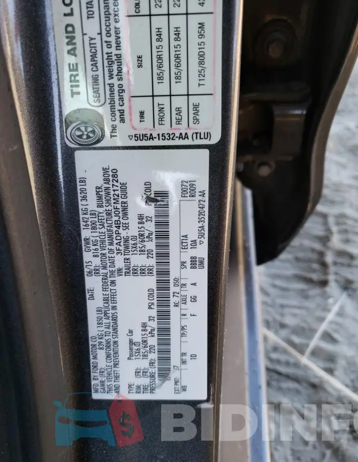 3FADP4BJ0FM217280 Photo# 13