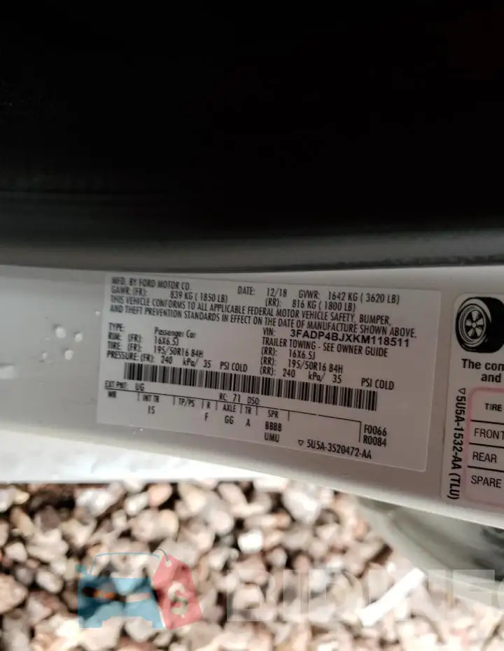 3FADP4BJXKM118511 Photo# 12