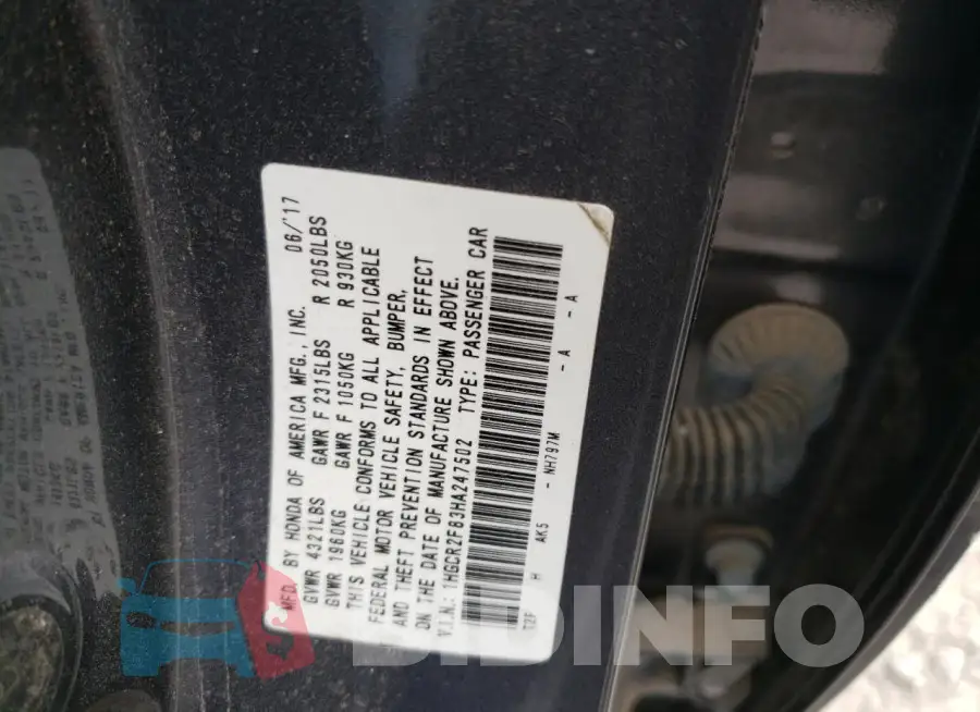 1HGCR2F83HA247502 Photo# 12