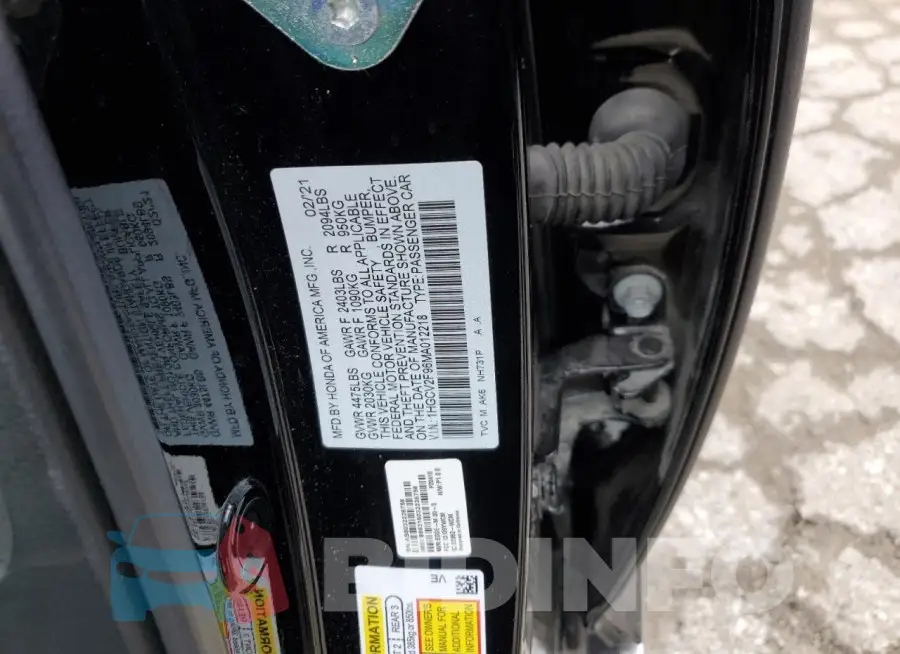 1HGCV2F96MA012218 Photo# 12