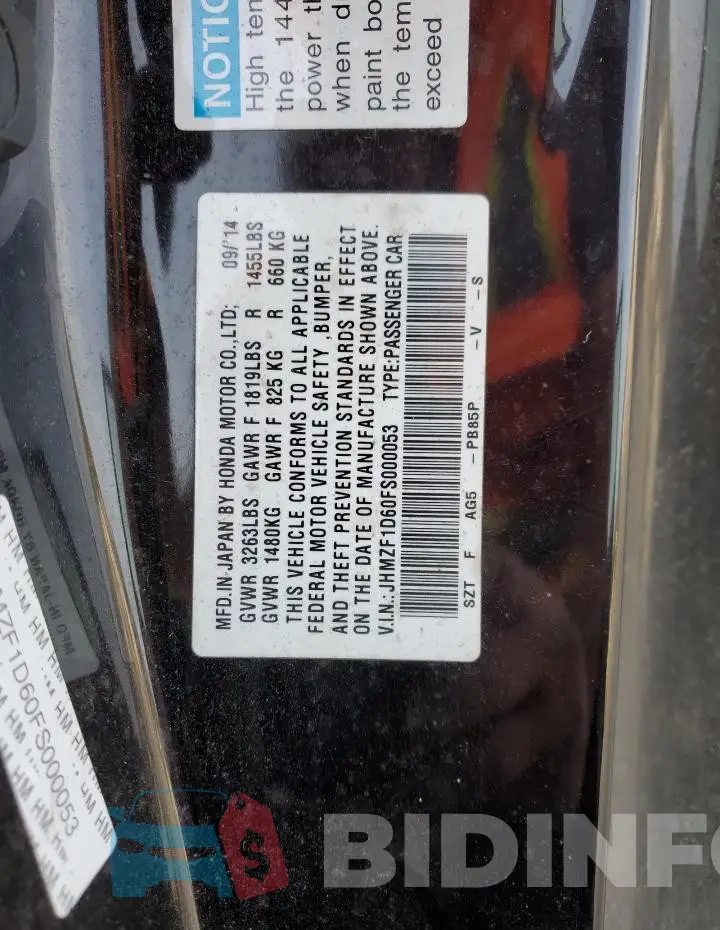 JHMZF1D60FS000053 Photo# 13