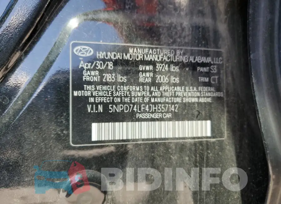 5NPD74LF4JH357142 Photo# 13