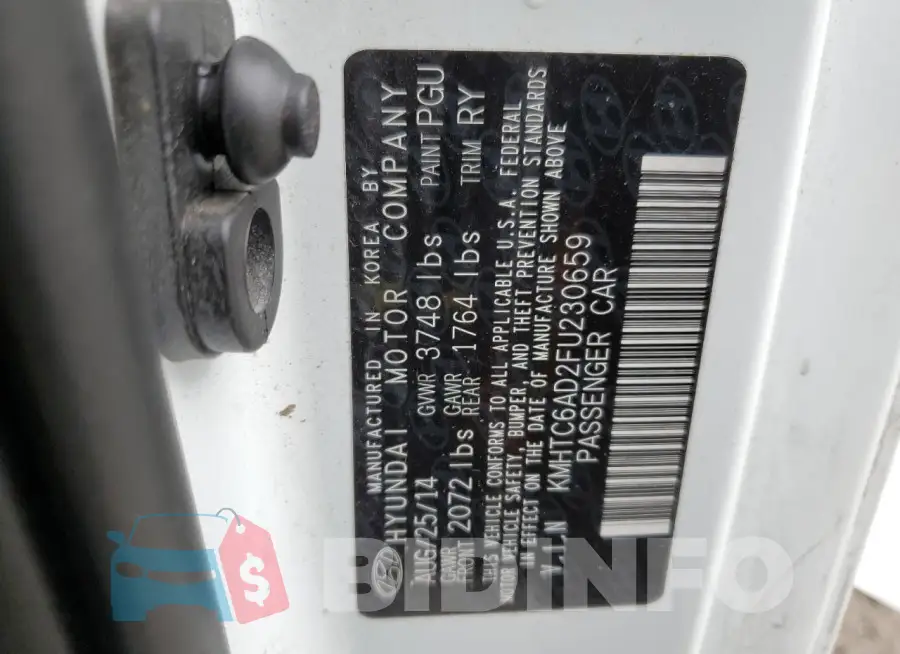 KMHTC6AD2FU230659 Photo# 13