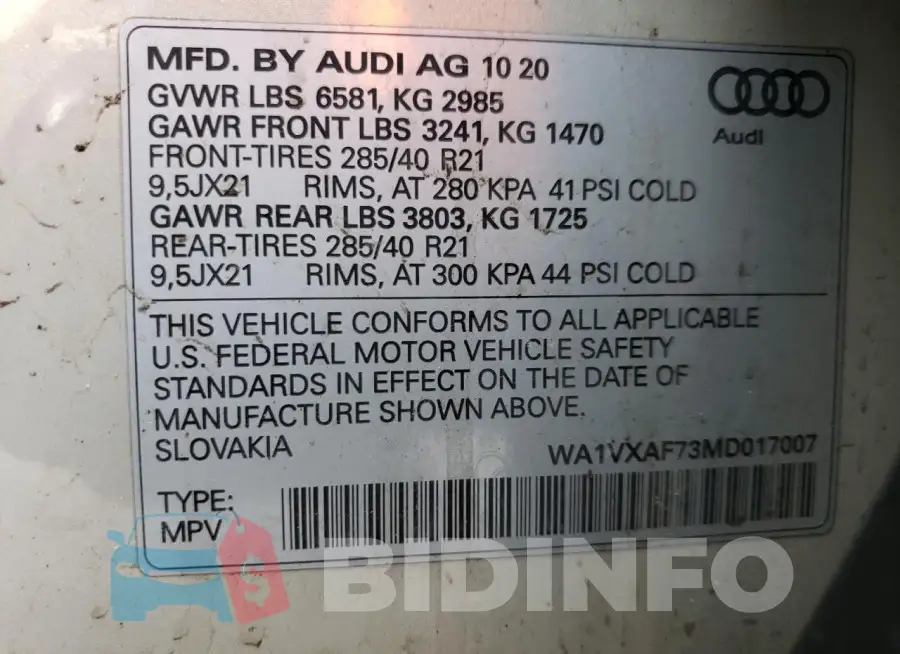 WA1VXAF73MD017007 Photo# 13