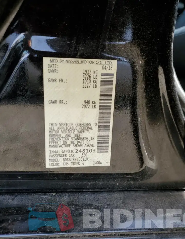 1N4AL3AP0JC248103 Photo# 13