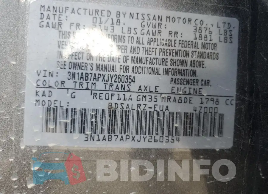 3N1AB7APXJY260354 Photo# 13