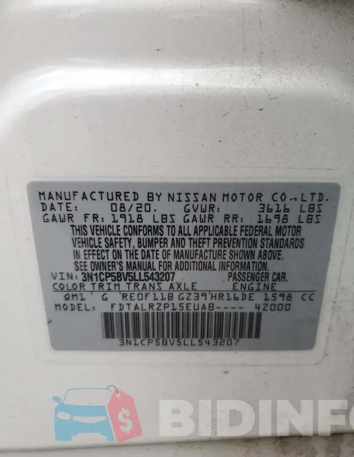 3N1CP5BV5LL543207 Photo# 14