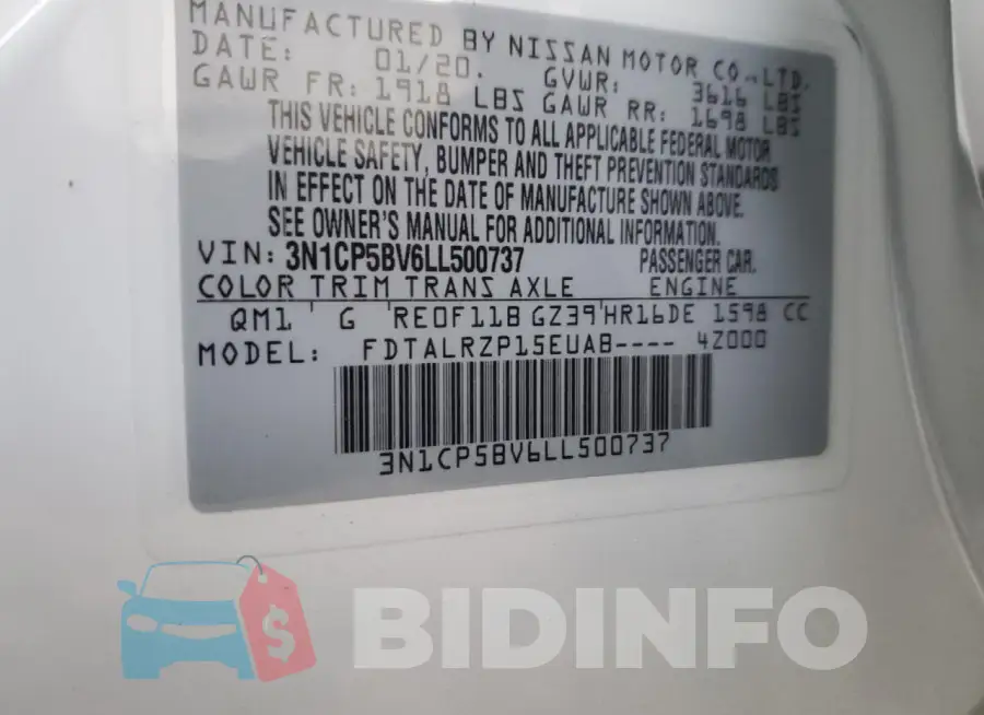 3N1CP5BV6LL500737 Photo# 13