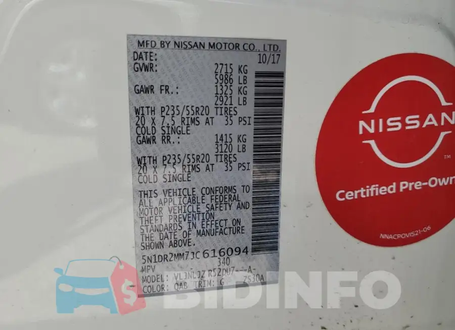 5N1DR2MM7JC616094 Photo# 12