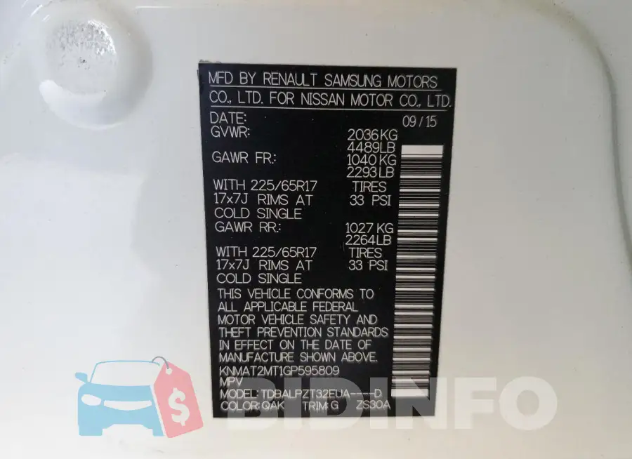 KNMAT2MT1GP595809 Photo# 12
