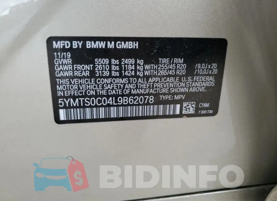 5YMTS0C04L9B62078 Photo# 12