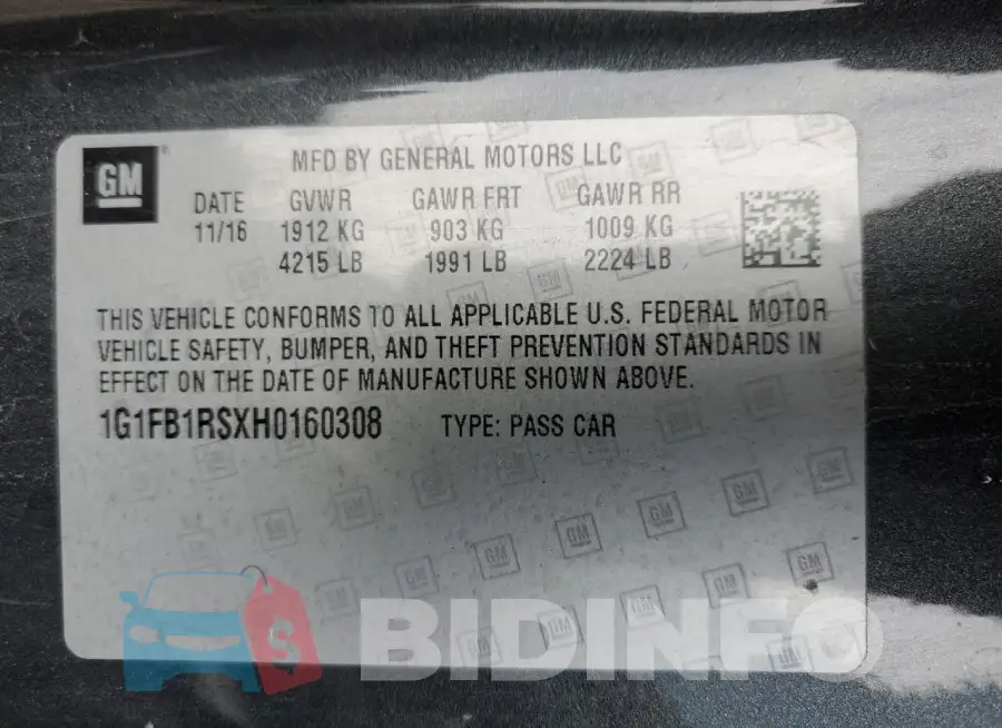 1G1FB1RSXH0160308 Photo# 12
