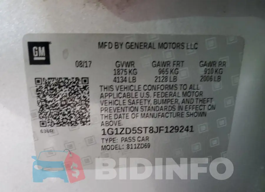 1G1ZD5ST8JF129241 Photo# 12