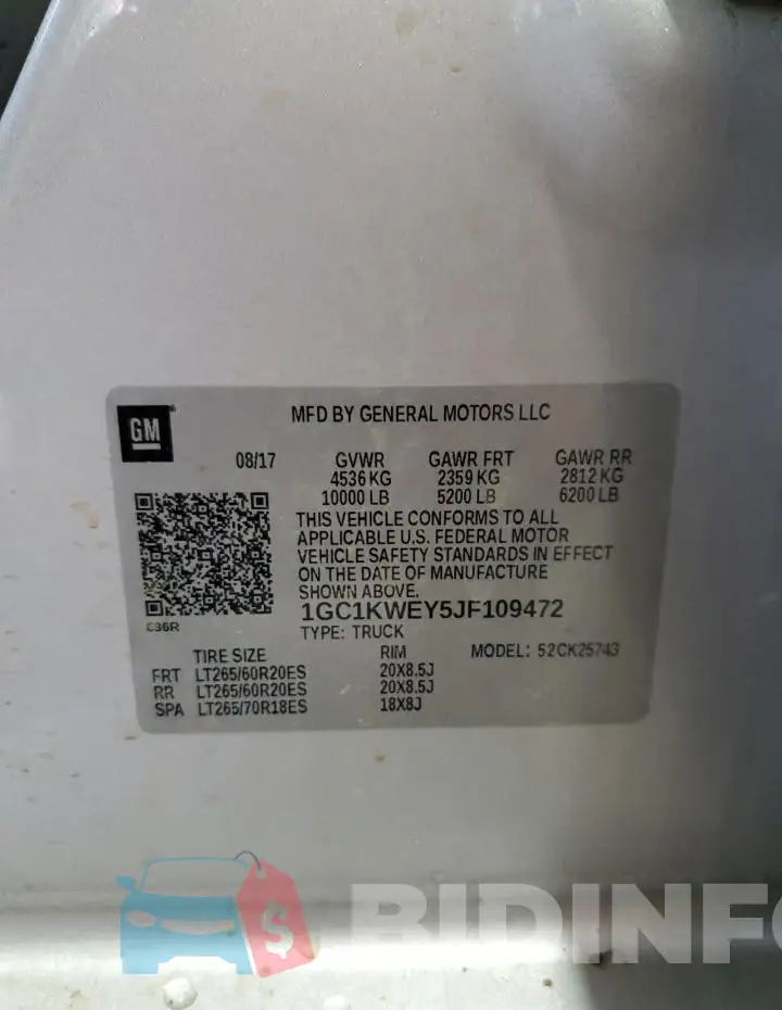 1GC1KWEY5JF109472 Photo# 13