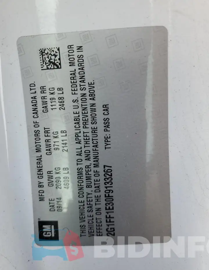 2G1FF1E30F9133267 Photo# 13