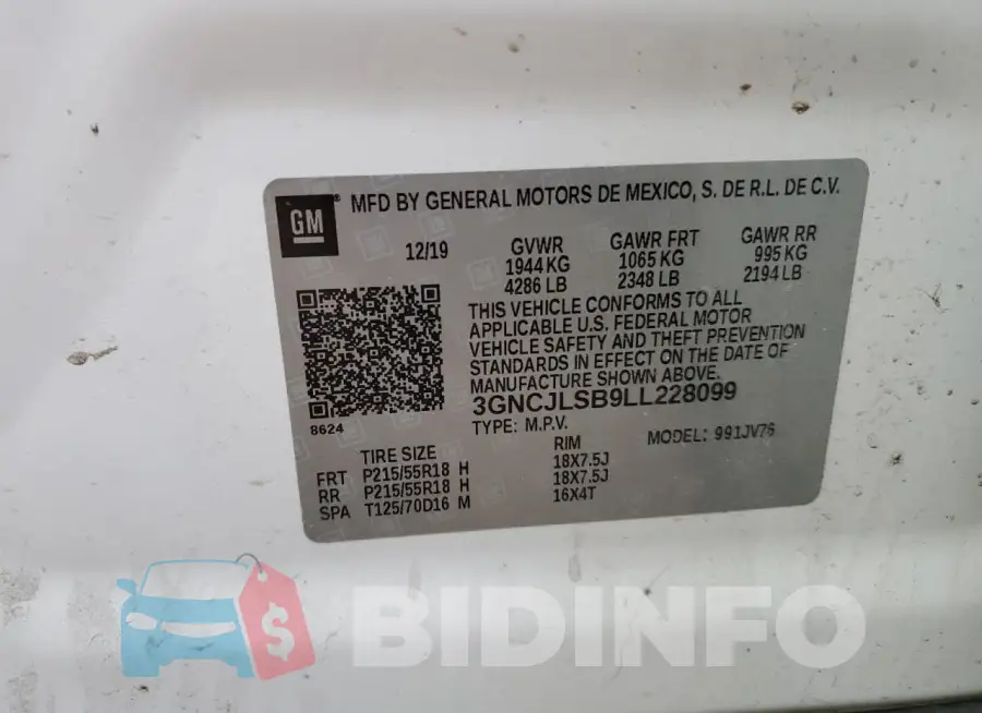 3GNCJLSB9LL228099 Photo# 12