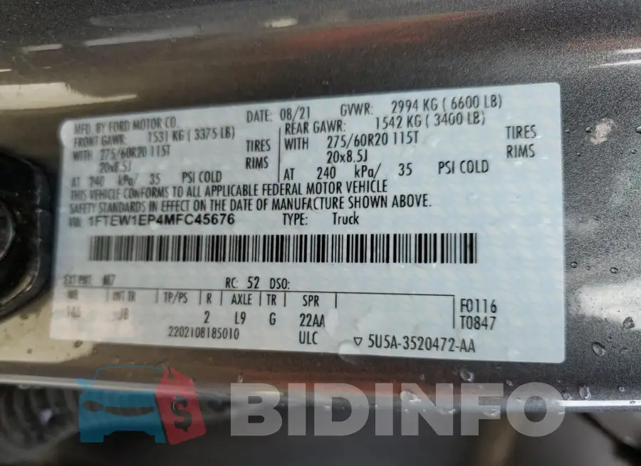 1FTEW1EP4MFC45676 Photo# 12