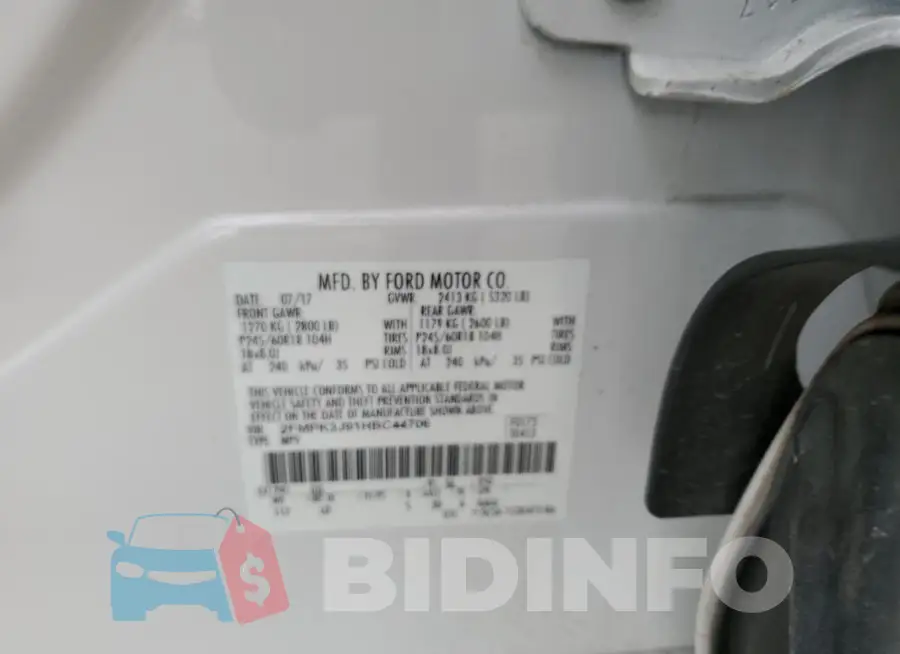 2FMPK3J91HBC44706 Photo# 14