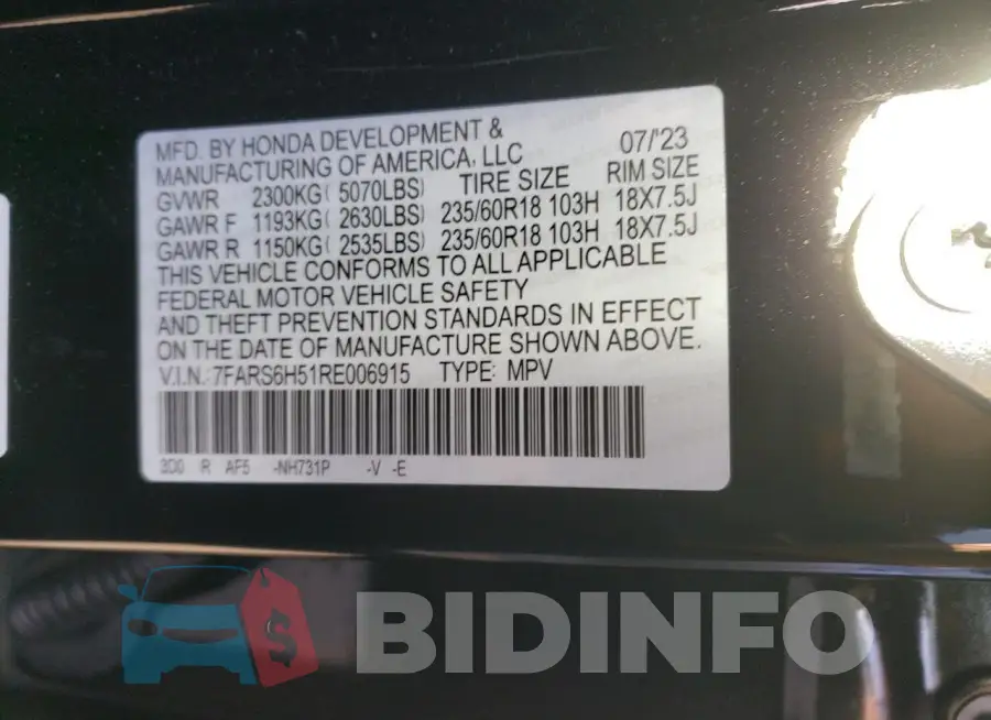 7FARS6H51RE006915 Photo# 13