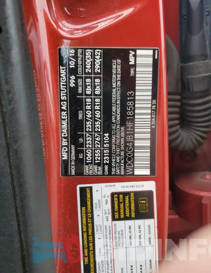 WDC0G4JB1HF185813 Photo# 13
