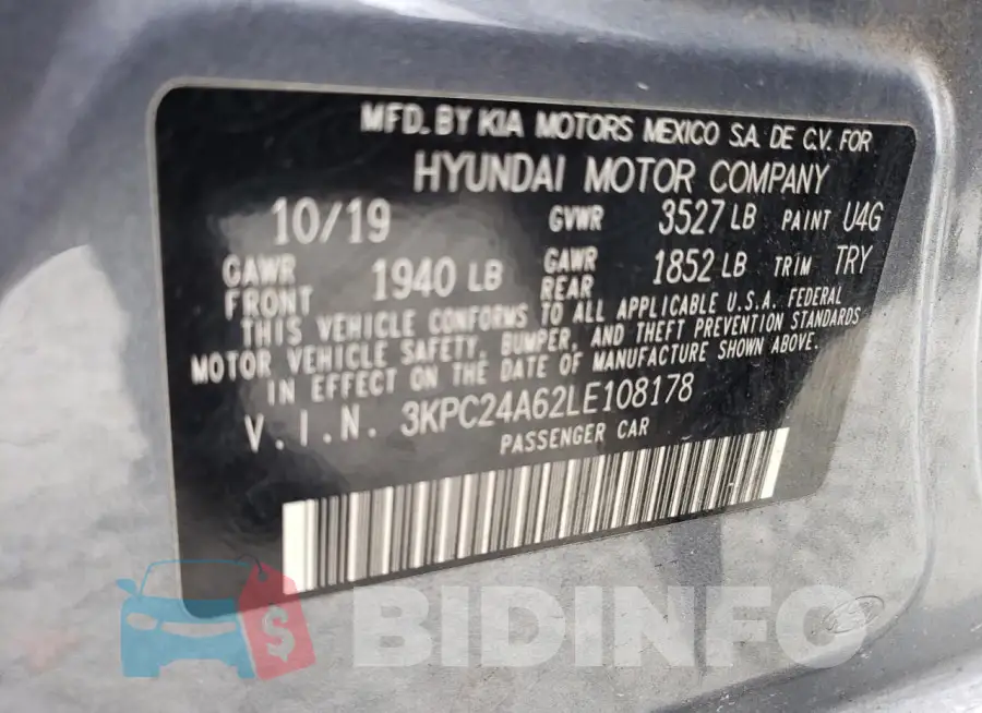 3KPC24A62LE108178 Photo# 12